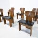 Ensemble de 6 chaises Africa par Afra & Tobia Scarpa pour Maxalto, 1970