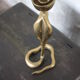 Candlestick zoomorphic snake cobra brass