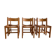 6 chairs in solid elm Alain Gaubert