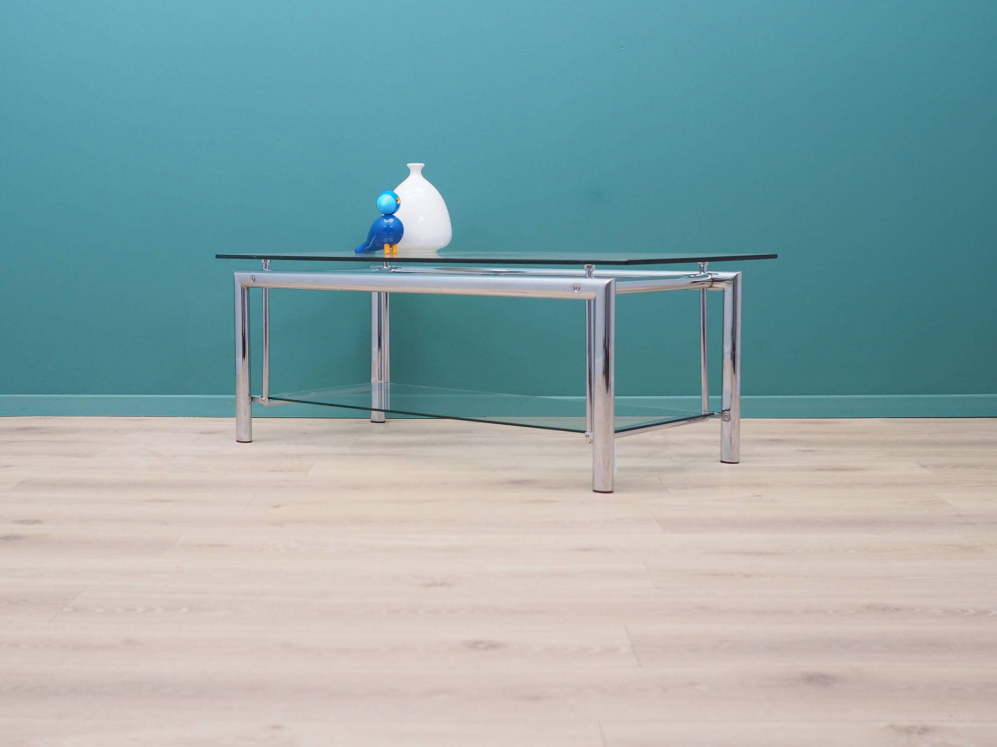 Table basse en verre, design danois, années 1970, production : Danemark