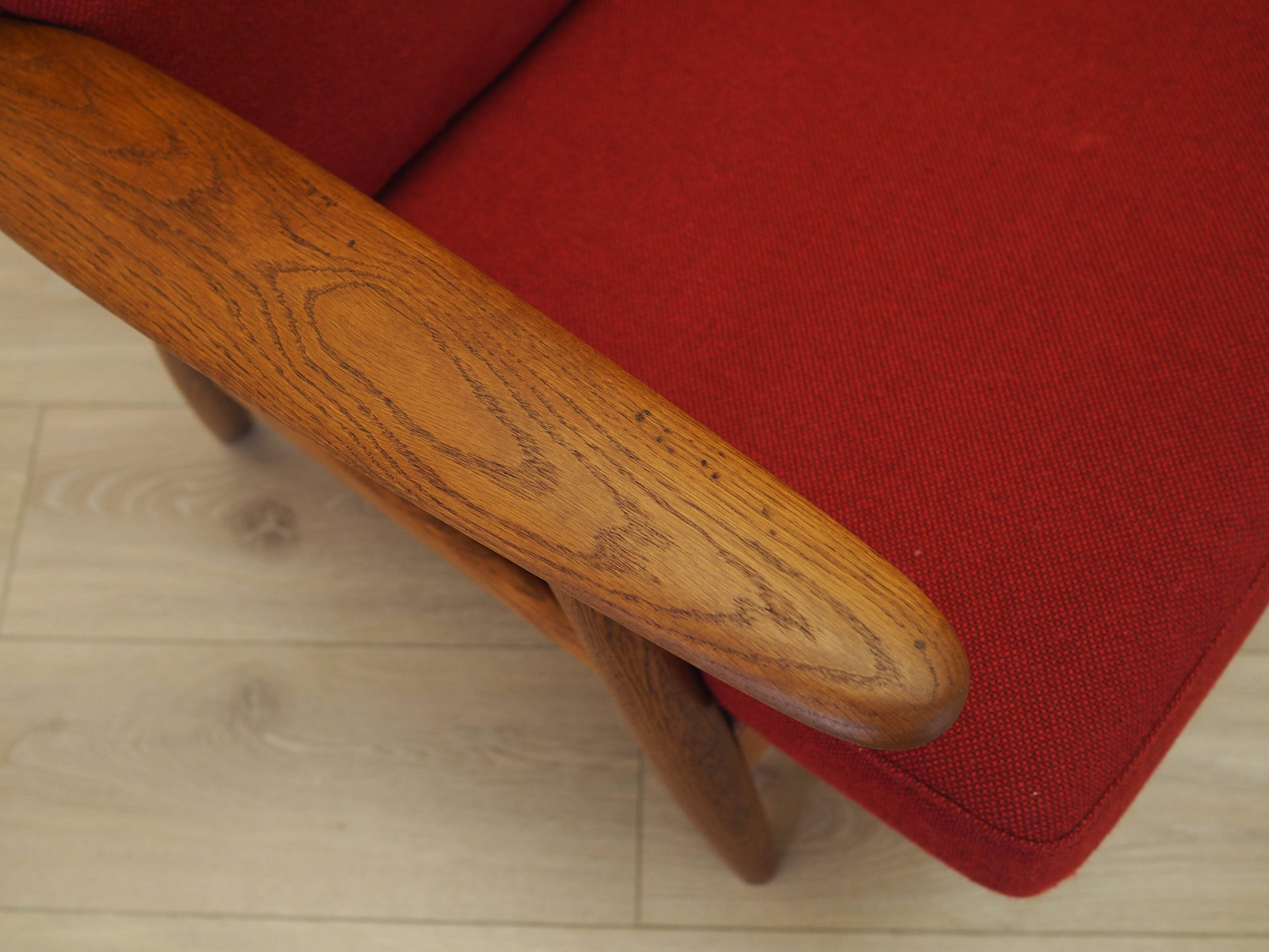 Red sofa CIGAR, Danish design, 1960s, Hans J. Wegner for Getama