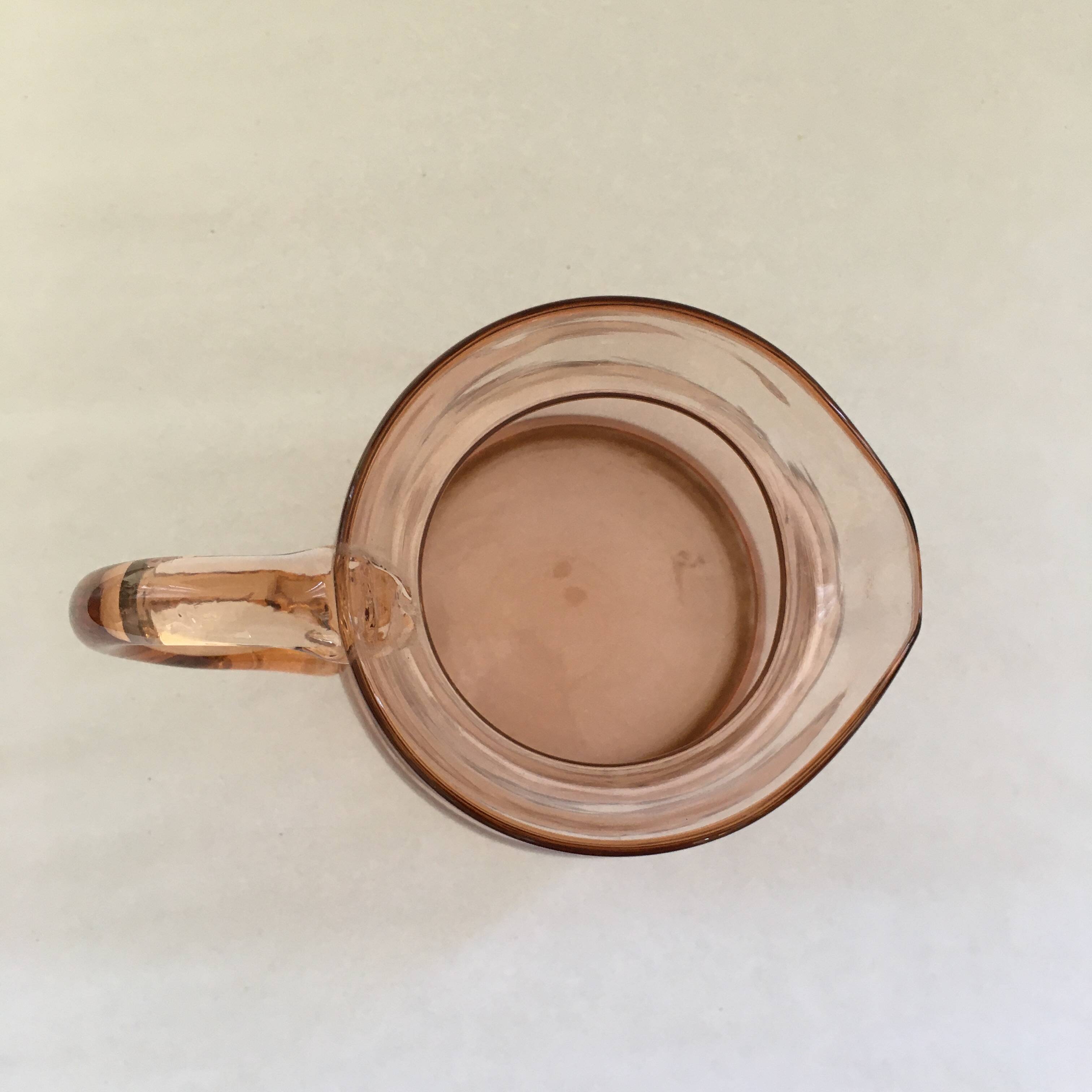 Rosé glass pitcher