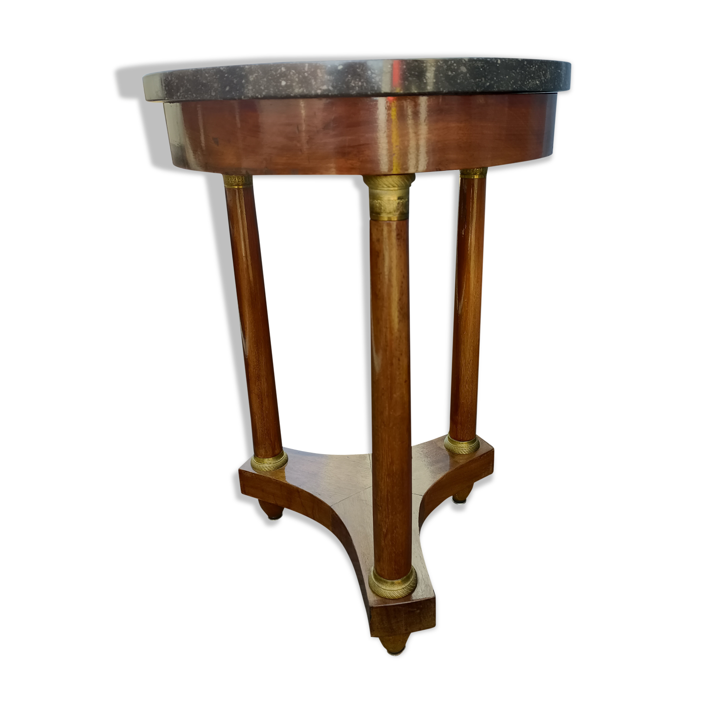 Gueridon side table empire style marble top