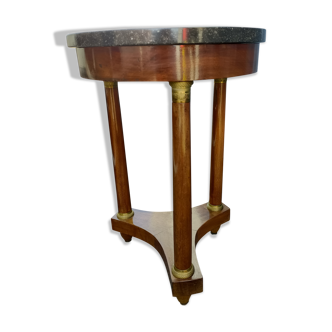 Gueridon table d'appoint style empire plateau marbre