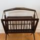 Folding wood and brass magazine rack by Cesare Lacca – Italy, 1950s