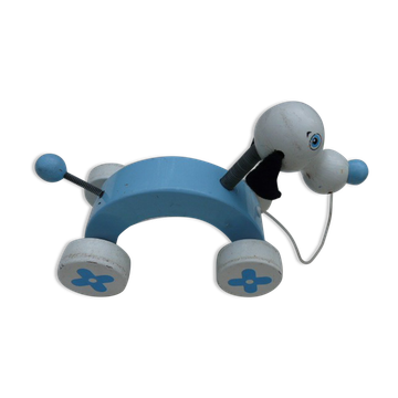 Dog wood old toy to pull