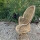 Set of 3 vintage rattan armchairs