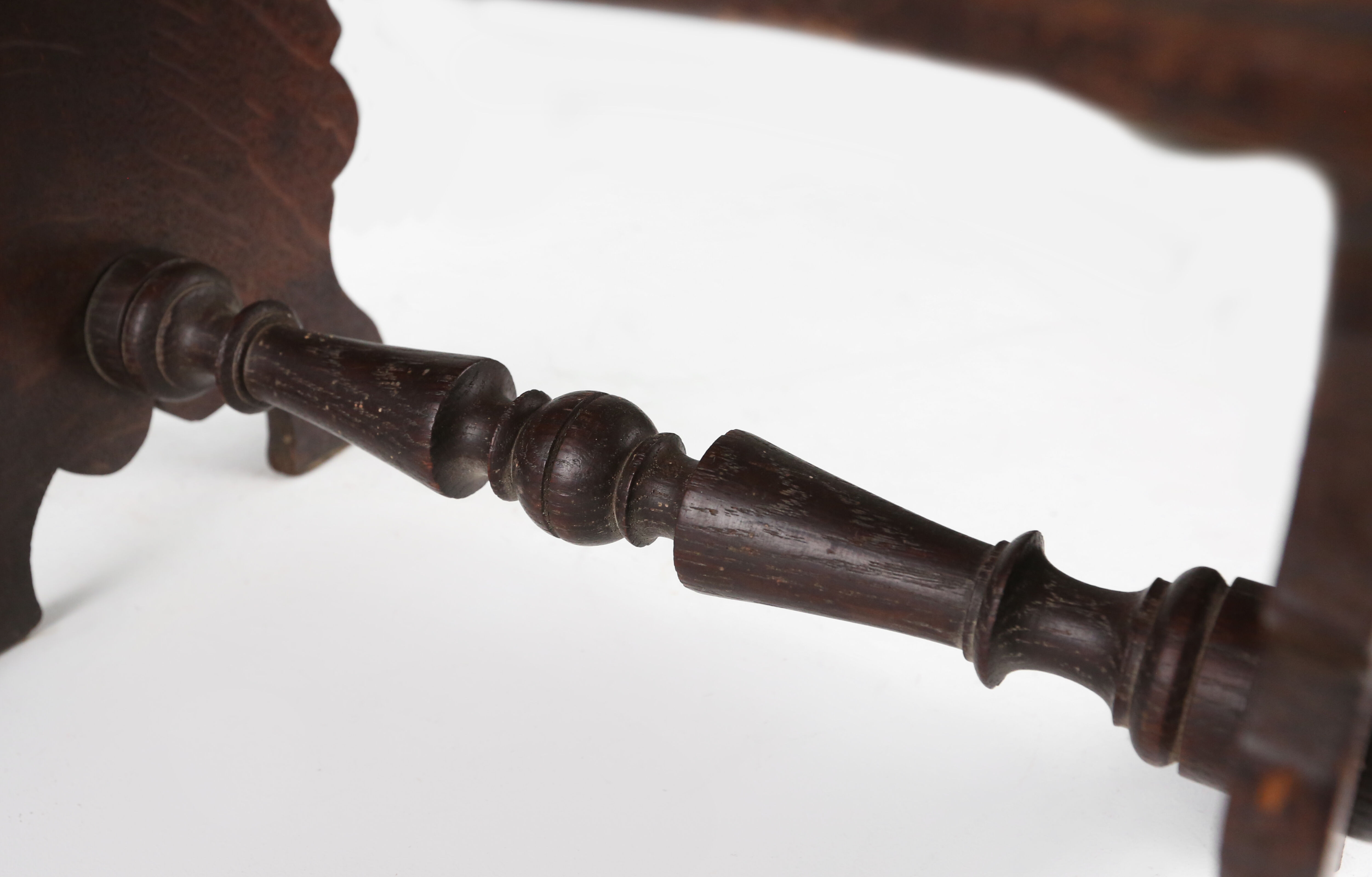 Wooden Rustic Stool, 1880s