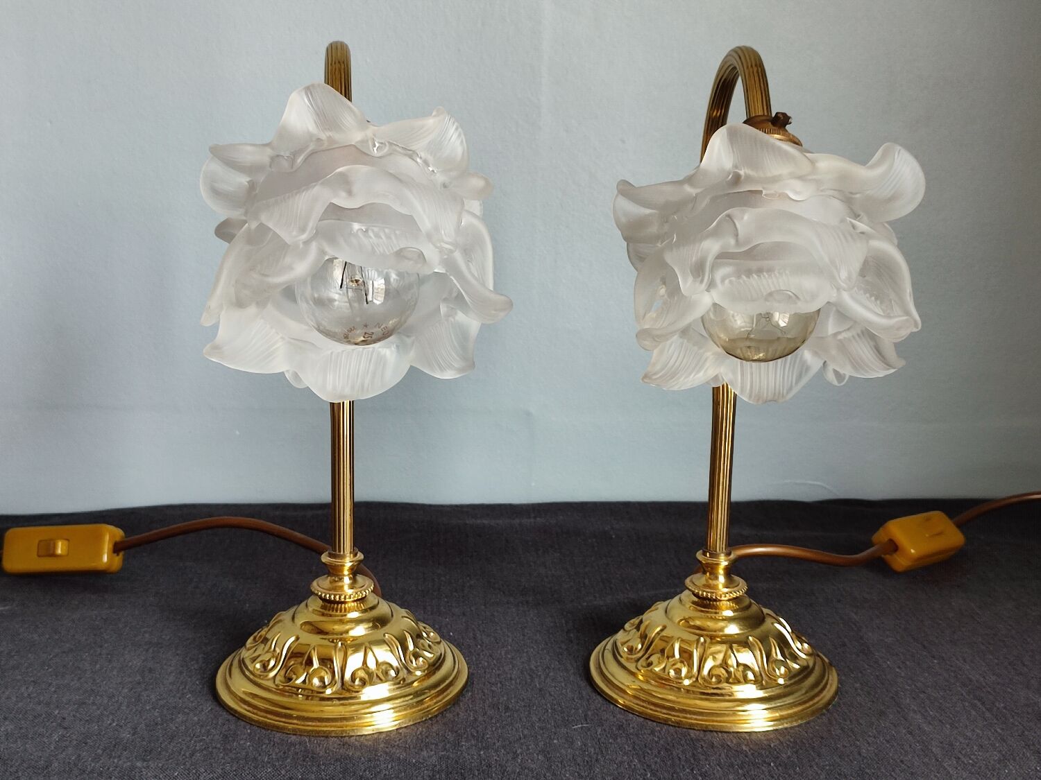 Pair of vintage gooseneck lamp