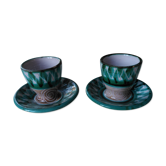 Set of 2 coquetiers Robert Picault Vallauris