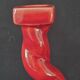 Ceramic chandelier, signed LONGCHAMP, twisted old red