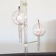 Vintage blown glass oil lamp