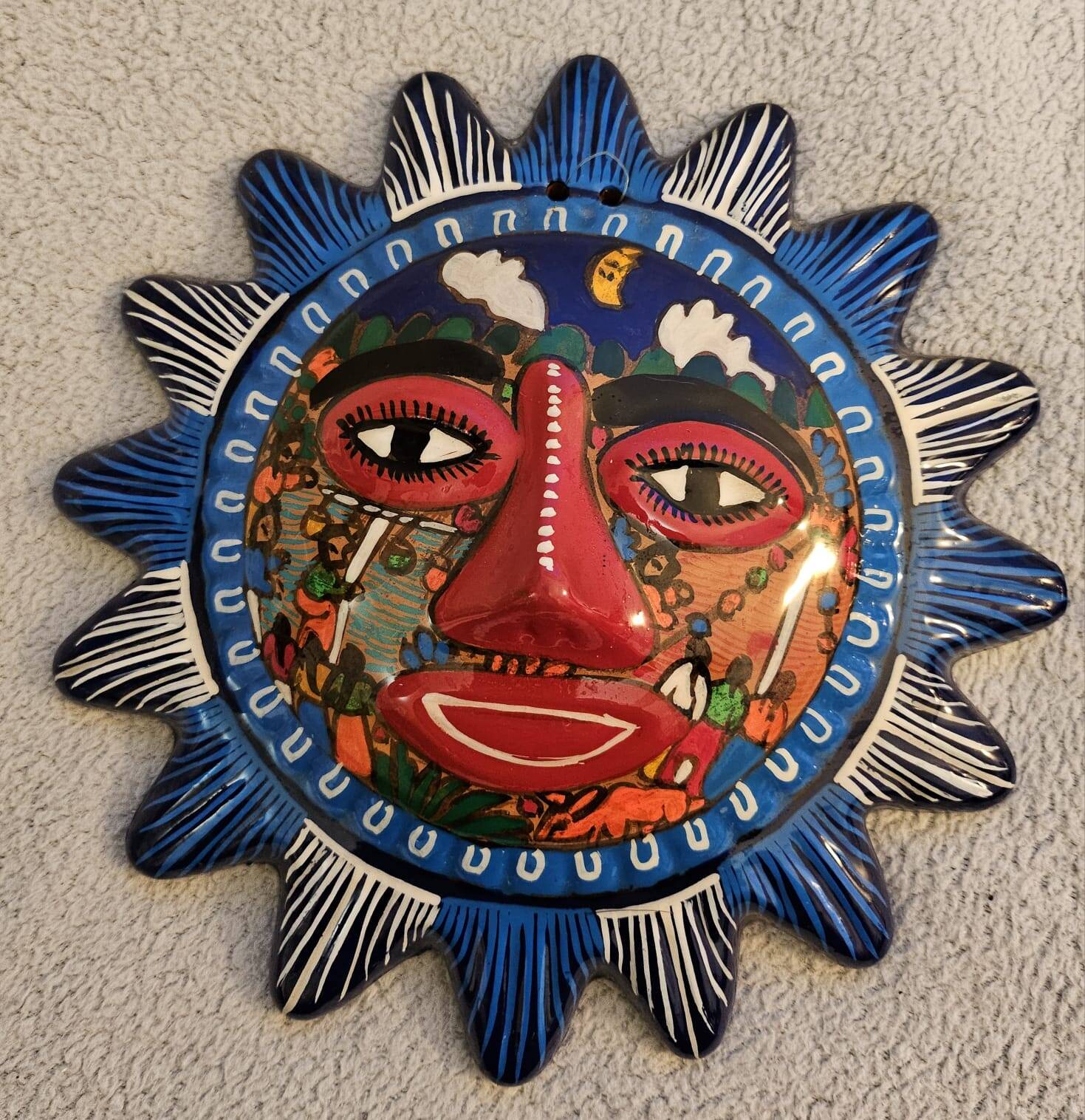 2 Mexican ceramic masks