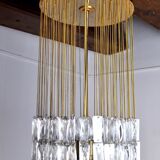 Venini ceiling lamp, cut glass, Italy, 1970