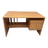 Writing desk, vintage wooden desk, 1980s, Czechoslovakia