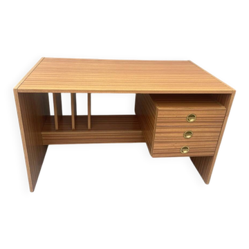 Bureau, bureau en bois vintage, années 1980, Tchécoslovaquie