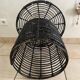 Bloomingville side table in black rattan – contemporary bohemian design
