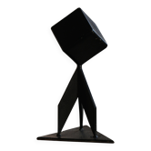 Abstract decorative Scandinavian metal sculpture from the mid-20th century, around the 1950s.