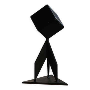 Abstract decorative Scandinavian metal sculpture from the mid-20th century, around the 1950s.