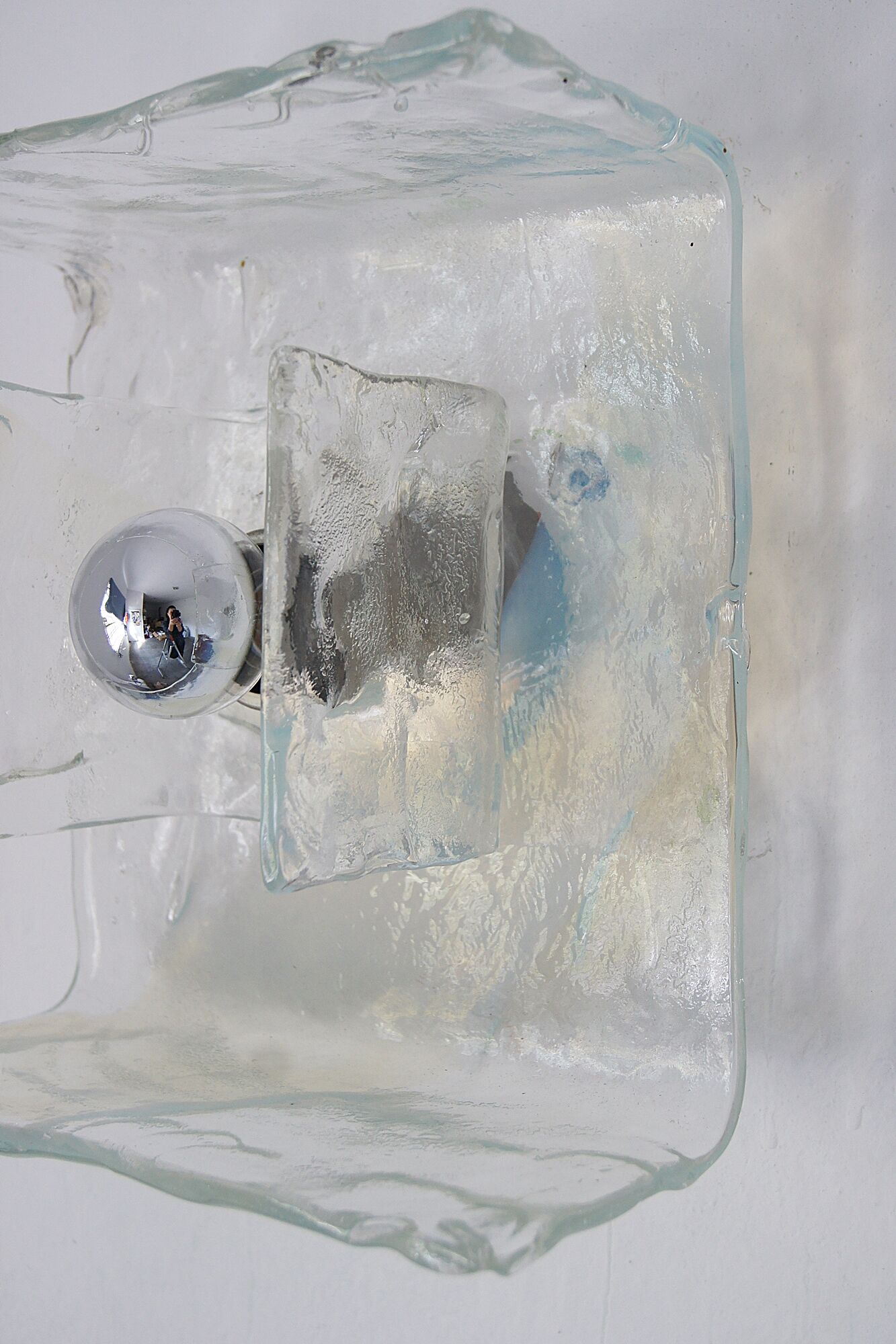 Italian Murano Glass Wall Lamps by Carlo Nason for Mazzega, 1970s, Set of 2