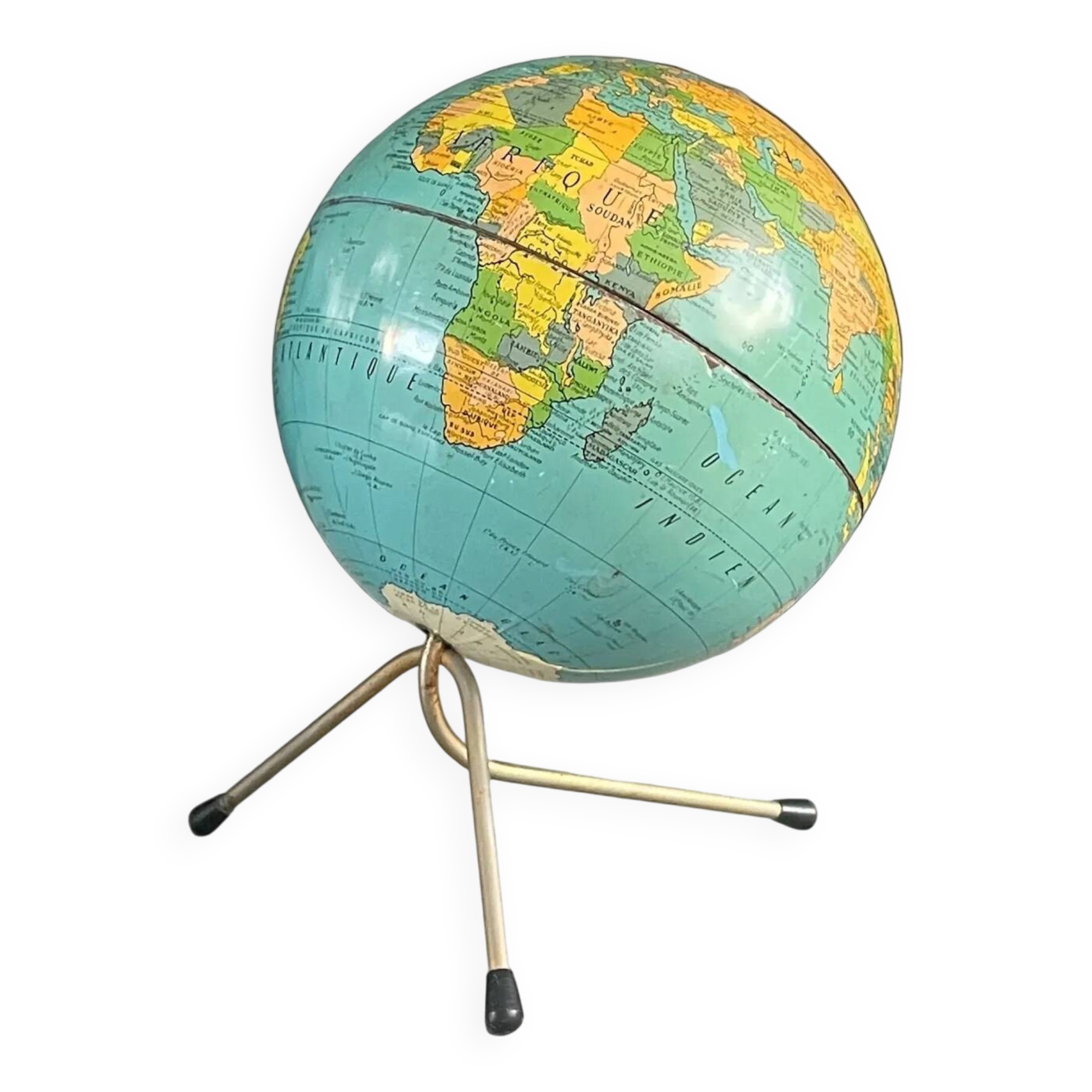 Small vintage globe, Taride maps