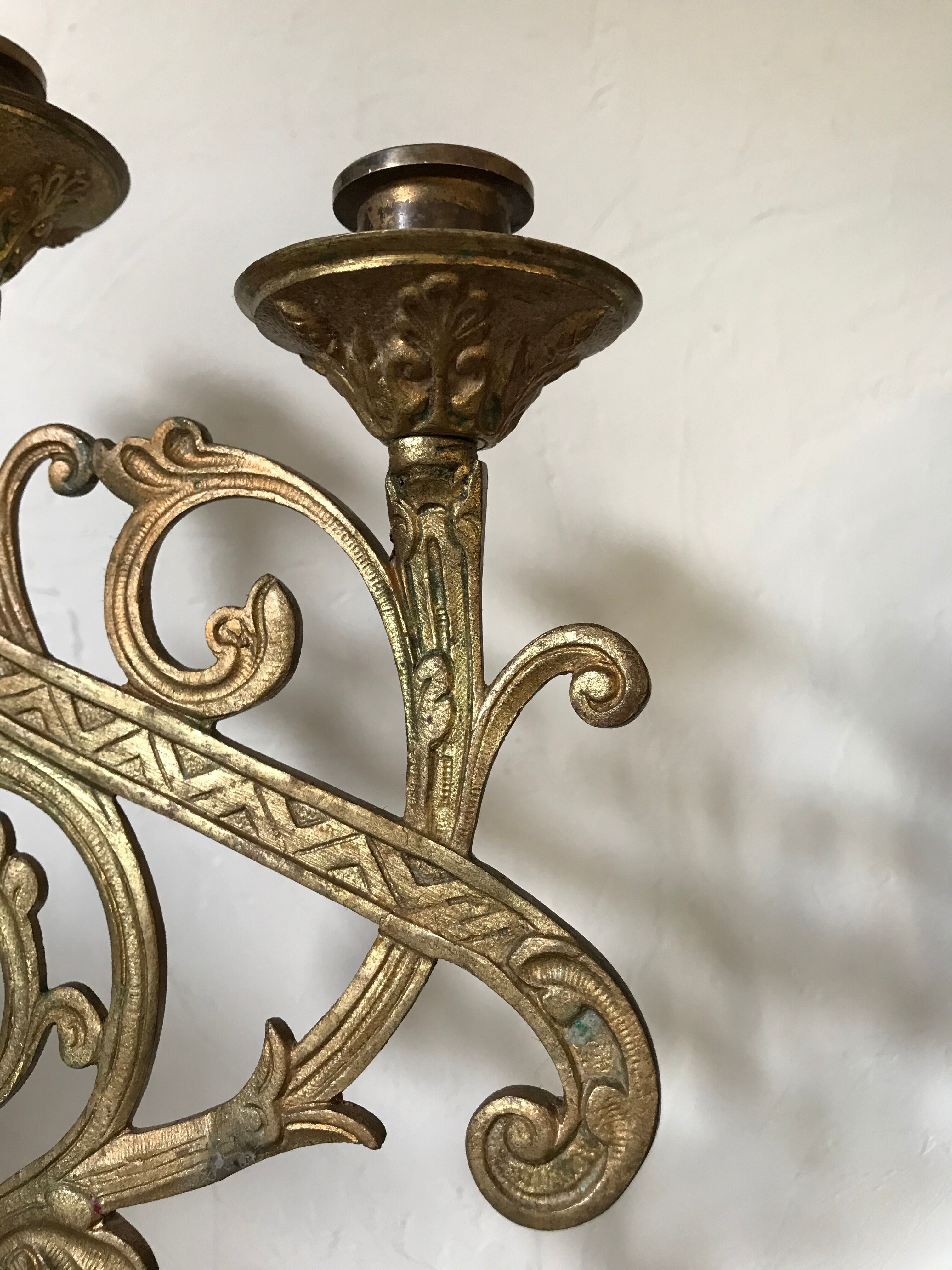 Old golden candlestick
