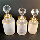 Napoleon III frosted crystal toilet set by Saint Louis