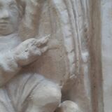 Medieval bas-relief in the Louvre Museum