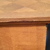 Vintage melamine wood sideboard, year 50, compass feet