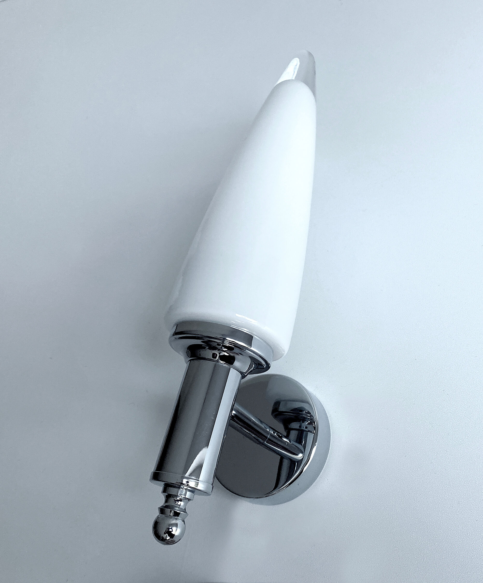 3 vintage chrome and Murano glass wall lamps, 70s