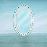 Organic mirror Space Age 1970s Hillebrand