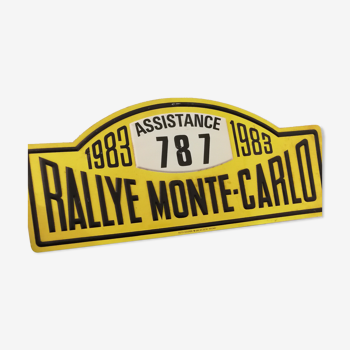 Aluminum plate rallye monte-carlo assistance 787