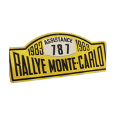 Plaque en aluminium rallye Monte-carlo assistance 787