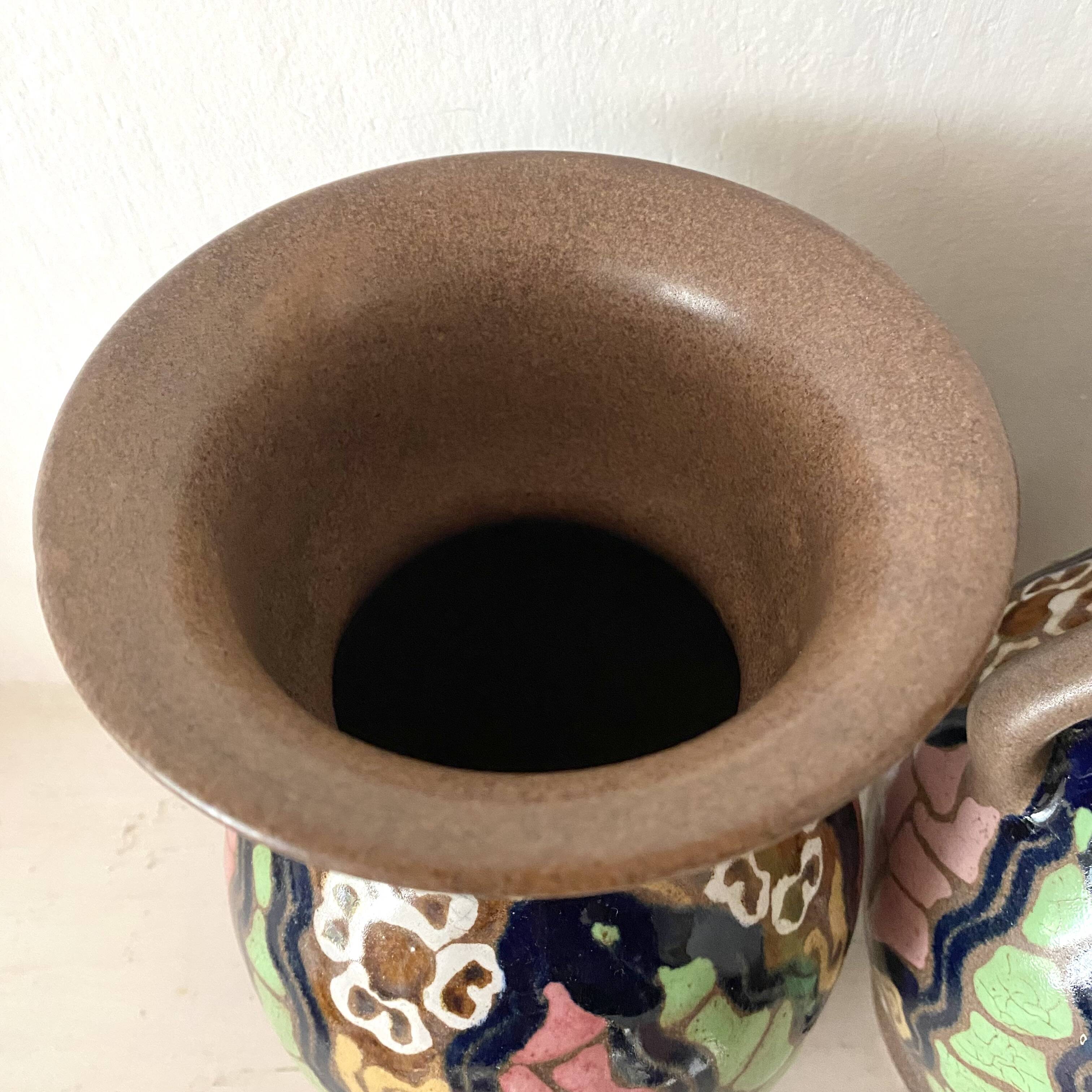 Pair of Carl Gebauer Germany vases, ceramic, 1930s
