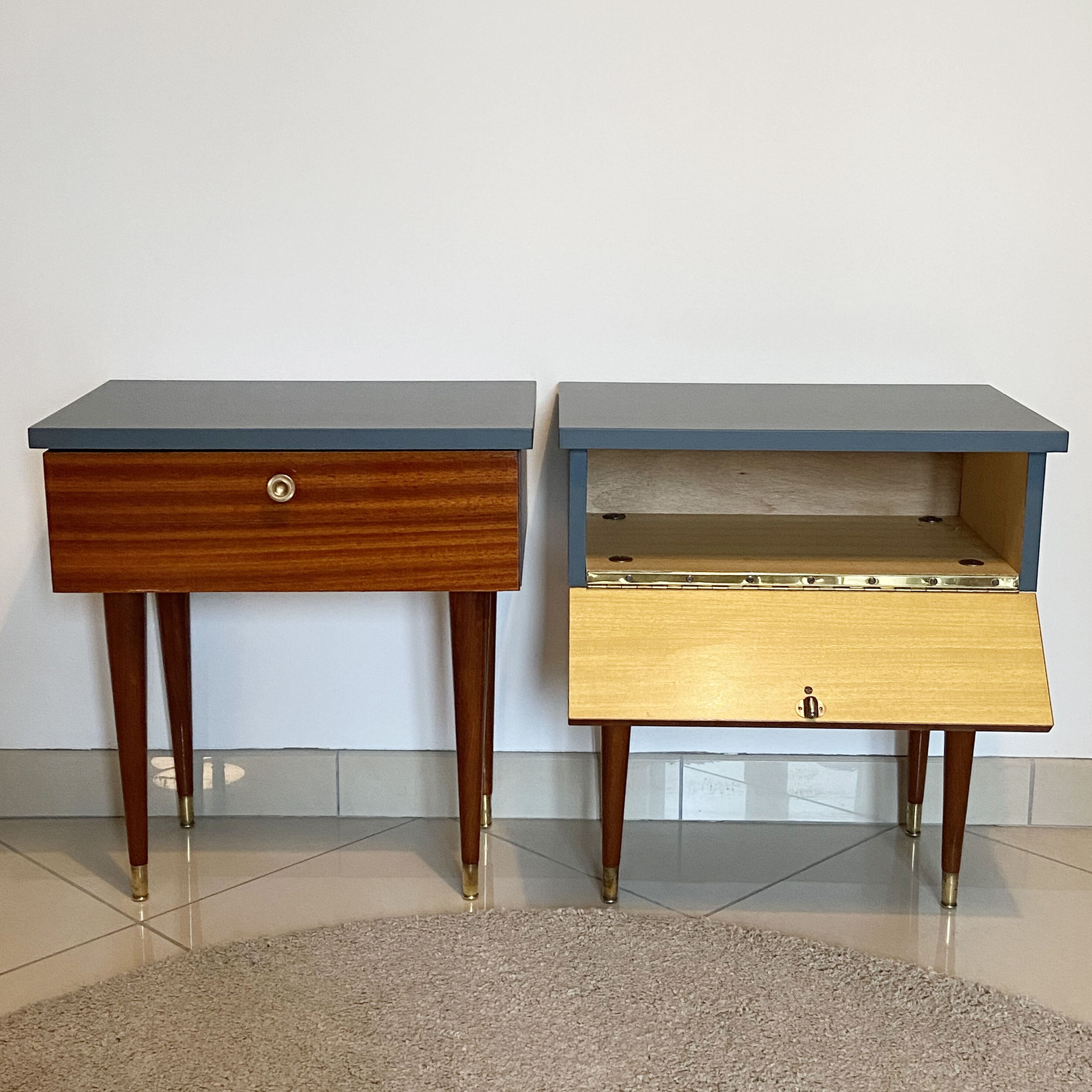 Pair of vintage bedside tables
