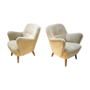 Paire de fauteuils années 50 vintage