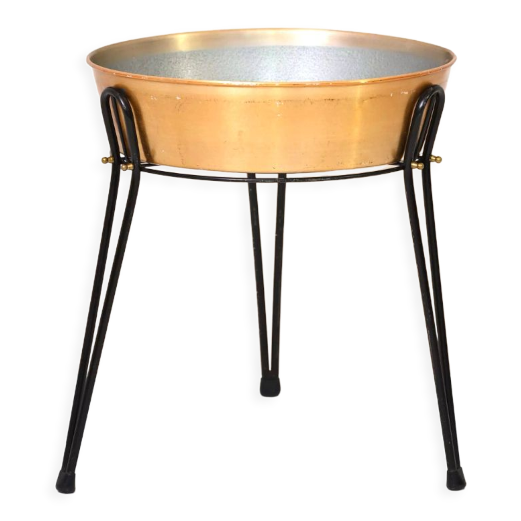 Vintage metal planter