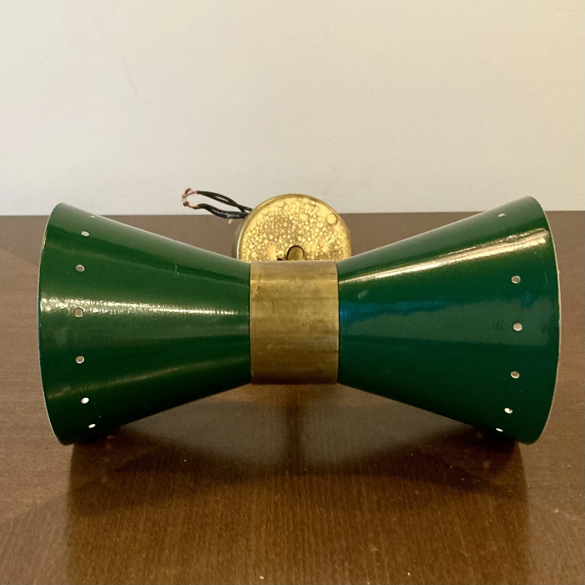 Vintage wall lamp "Diabolo" – 1950s style - green