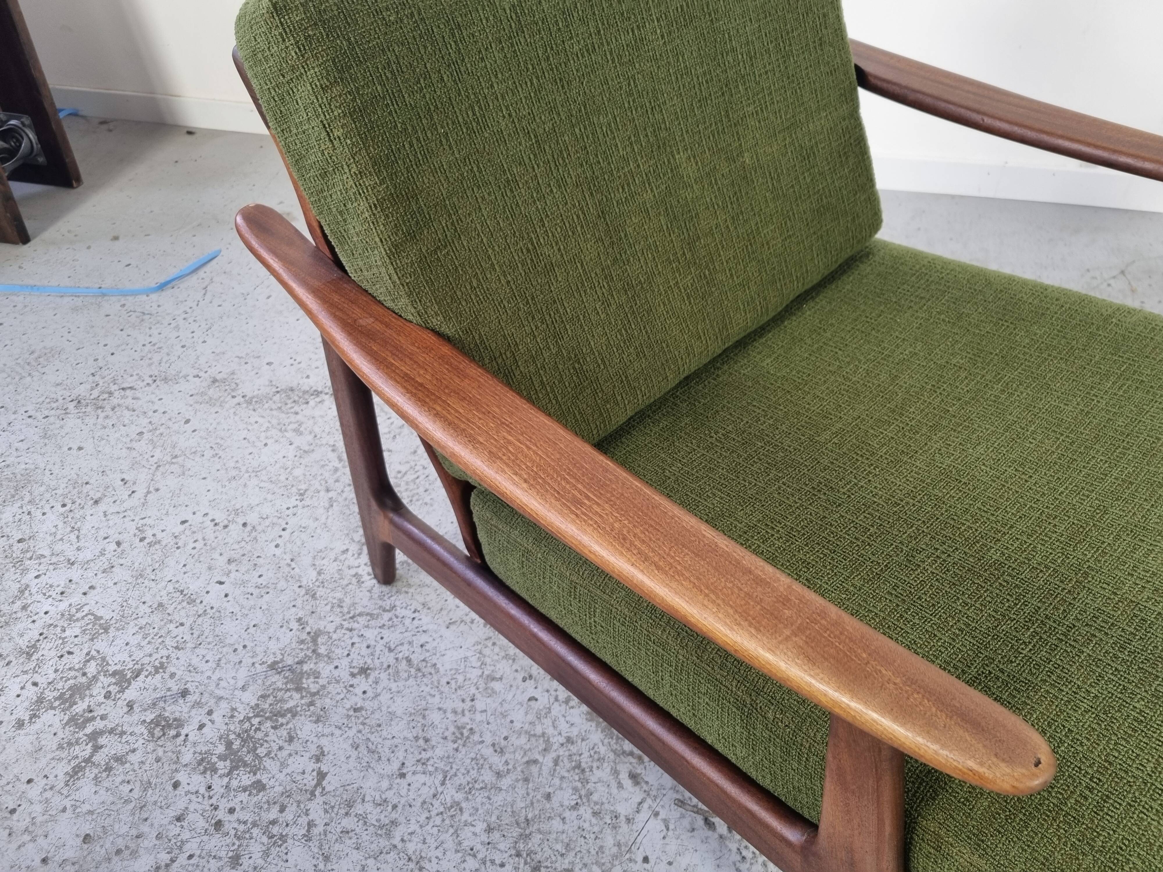 Pair of Scandinavian armchairs in afromosia, 60s