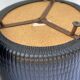 Peter's amsterdam black leatherette pouf 1950