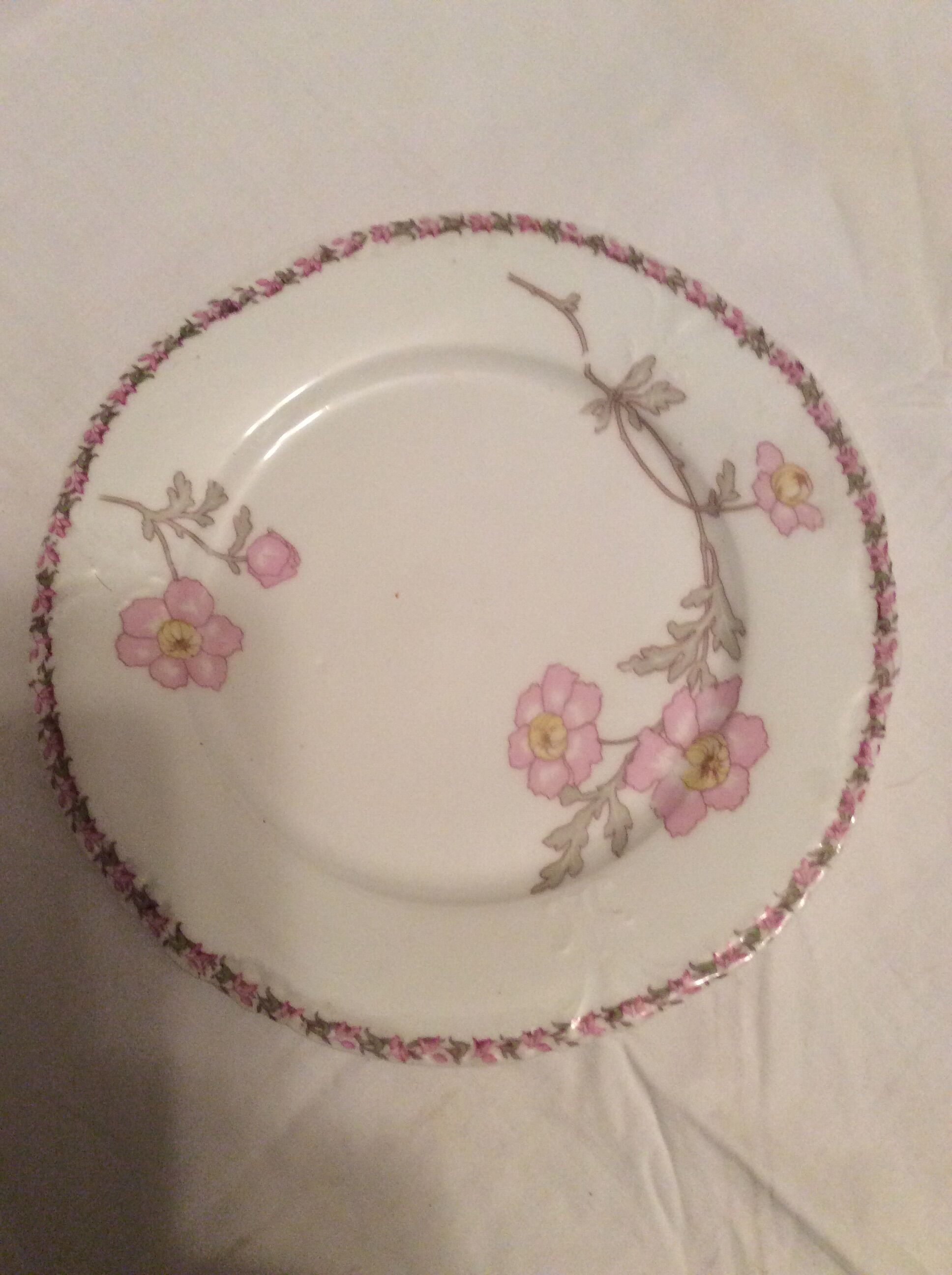 6 plates have dessert in fine Limoges porcelain