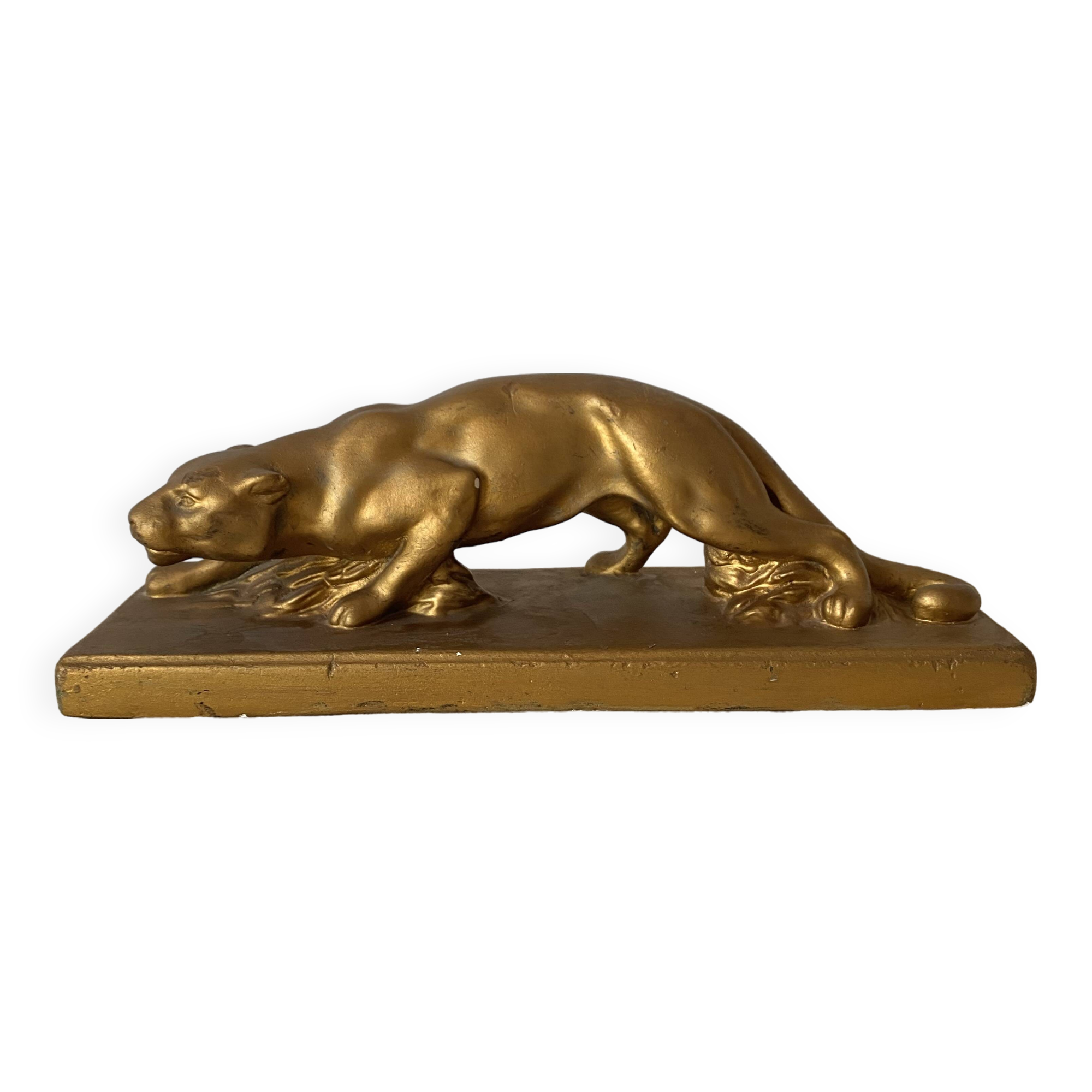 1950s gilded plaster panther