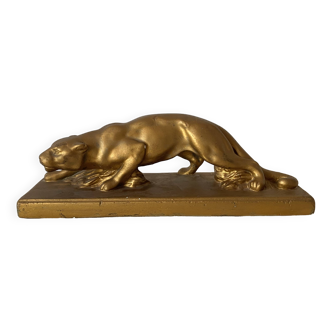 1950s gilded plaster panther