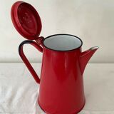 Vintage 1950 red enamelled sheet metal