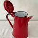 Vintage 1950 red enamelled sheet metal