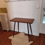 Black metal foot console