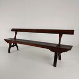 Victorian pitch pine railway bench – Halstead’s Makers, Todmorden