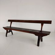 Banc de chemin de fer victorien en pin pitchpin – Halstead’s Makers, Todmorden