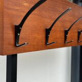 MCM Vintage Teak Coat Rack with Storage Unit