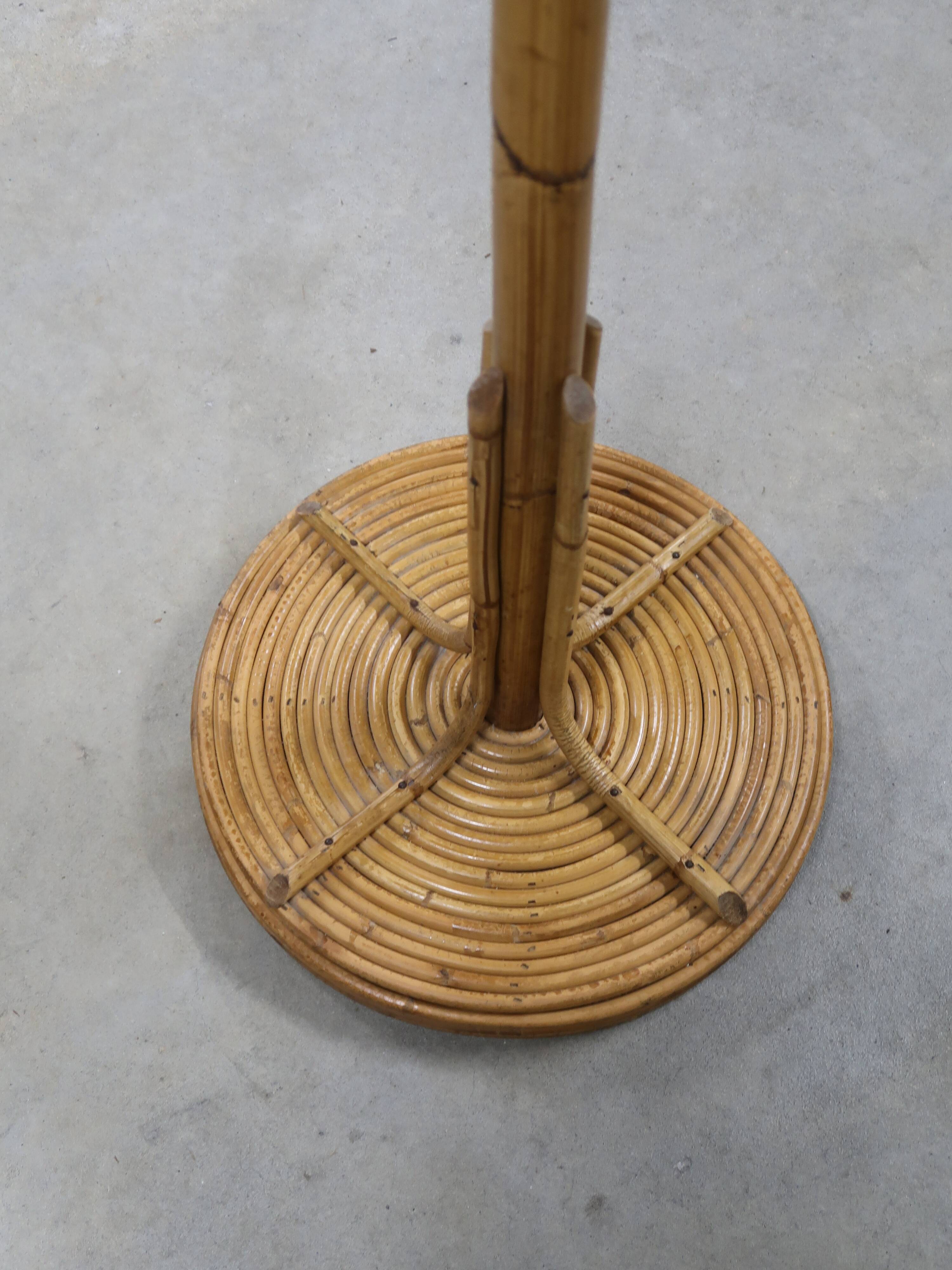 Vintage 60s rattan parrot coat rack